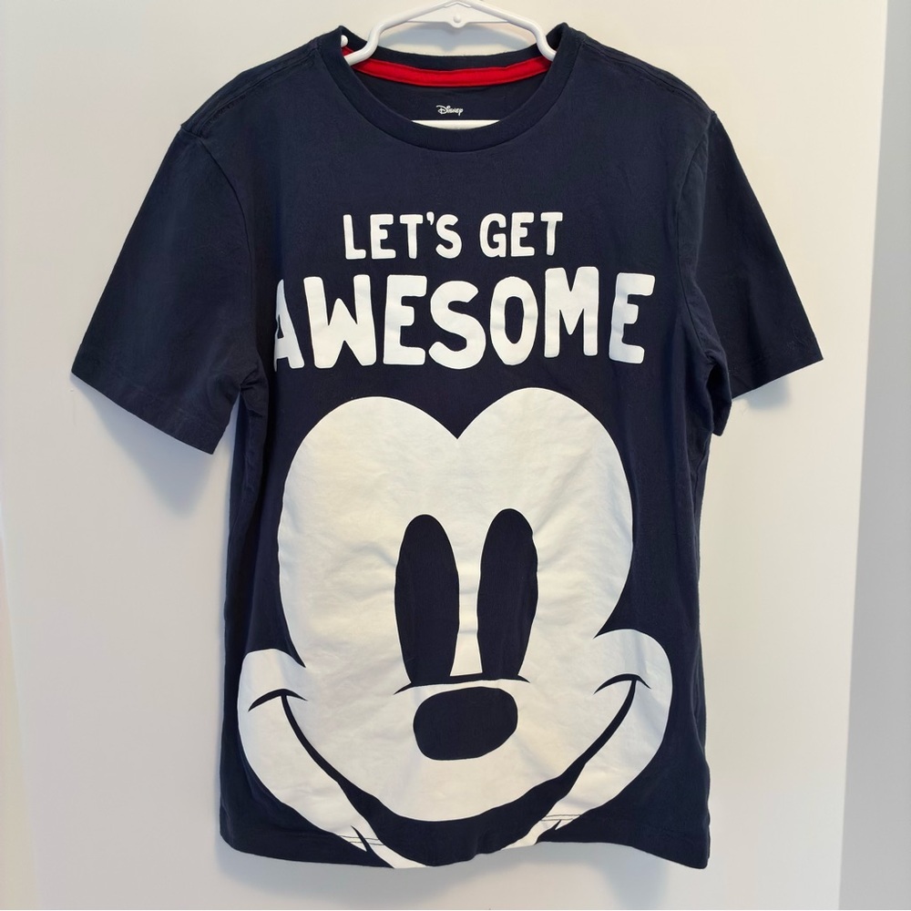 Disney Boy Mickey Mouse Mickey "Let's Get Awesome" T-Shirt Size L